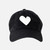 Kerri Rosenthal Baseball Hat Heart Patch in Black/White
