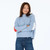 Kerri Rosenthal Marlow Imperfect Heart Sweater in Steel Blue, Size Medium