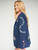 Vilagallo Surf Embroidered Jacket in Navy Blue, Size 42