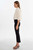 LAMARQUE Carolina D Ruffle Sleeve Denim Jacket in White