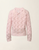 Fabiana Filippi Platinum Open Weave Cardigan with Degrade Bicolor Effect in Rose