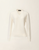 Fabiana Filippi Silk Wool V-Neck Open Weave Stitch Sweater with Sequins in White