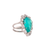 Sylva & Cie. Platinum Paraiba French Cut Diamond Ring, Size 7.5