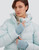 Herno Heavy Nylon A-Line Hi-Lo Jacket in Pale Aqua