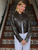 Jakett New York Lily Washed Leather Jacket in Mahogany