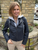 Jakett New York Molly Burnished Leather Jacket in Indigo, Size Large
