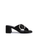 *COMING SOON* Pedro García Uxia Criss Cross Mule in Black Satin-Rodio Crystal
