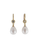 Sylva & Cie. 18K Yellow Gold Diamond Pearl Bulb Earrings