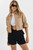 *ORDER TODAY* LAMARQUE Carolina Ruffle Sleeve Leather Jacket in Beige