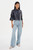 *ORDER TODAY* LAMARQUE Carolina Ruffle Sleeve Leather Jacket in Navy