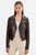 *ORDER TODAY* LAMARQUE Pascale Fitted Faux Leather Jacket in Dark Brown