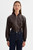 *ORDER TODAY* LAMARQUE Evelin Cropped Faux Leather Bomber Jacket in Dark Brown 