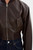 *ORDER TODAY* LAMARQUE Evelin Cropped Faux Leather Bomber Jacket in Dark Brown 
