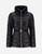Herno Claudia Belted Faux Fur Collar Jacket in Black