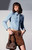 Augustina's Kacey Jacket in Baby Blue Suede