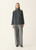 Fabiana Filippi Wool and Cashmere Double Coat in Lead, Size 42