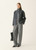 Fabiana Filippi Wool and Cashmere Double Coat in Lead, Size 42