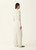 Fabiana Filippi Platinum Mohair and Micro-Sequin Striped Cardigan in Raffia, Size 46