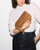 MZ Wallace Small Astor Convertible Clutch in Cognac