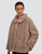 Herno Curly-Effect Faux Fur-Touch Short Jacket in Chantilly