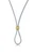 Leigh Maxwell Leather Cord with Diamond Slider (Grey), 36"