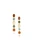 Leigh Maxwell Mixed Gemstone Line Earrings - Zircon, Tourmaline, Opal, Aquamarine