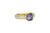 Leigh Maxwell Half Triple Row Pavé Eternity Band w/Center Stone - Sapphire, Size 7.5