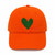 Kerri Rosenthal KR Imperfect Velvet Heart Hat in Tomato
