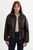 *ORDER TODAY* LAMARQUE Ramona Funnel Neck Leather Jacket in Dark Brown