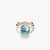 Pomellato Nudo 18K Rose and White Gold Blue Topaz Classic Ring Pomellato Nudo 18K Rose and White Gold Blue Topaz Classic Ring