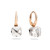 Pomellato Nudo 18K Rose and White Gold White Topaz Petit Earrings