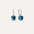 Pomellato Nudo 18K Rose and White Gold Earrings with London Blue Topaz and Diamonds