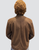 Remy Mens Embossed Nubuck Print Leather Jacket in Cigar/Cognac