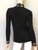 Majestic Filatures Long Sleeve Lace Turtleneck in Black, Size 4