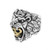King Baby Studio Men’s Lion Ring with Gold Alloy Skull, Size 11