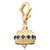 Paul Morelli 18K Yellow Gold Meditation Bell with Diamonds and Blue Sapphires, 12mm