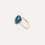 Pomellato Nudo 18K Rose and White Gold London Blue Topaz Maxi Ring