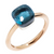 Pomellato Nudo 18K Rose and White Gold London Blue Topaz Petit Ring