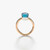 Pomellato Nudo 18K Rose and White Gold London Blue Topaz Petit Ring