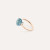 Pomellato Nudo 18K Rose and White Gold Sky Blue Topaz Petit Ring