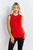 Anatomie Flo Sleeveless Tank in Atomic Red, Size Large