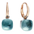 Pomellato Nudo 18K Rose and White Gold Sky Blue Topaz Petit Earrings