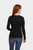 Majestic Filatures Long Sleeve Crew Neck Top in Black