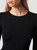 Majestic Filatures Soft Touch Long Sleeve Crew Neck Top in Black