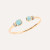 Pomellato Nudo 18K Rose Gold Sky Blue Topaz and Diamond Bangle Bracelet, Size M