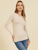 Majestic Filatures Soft Touch Long Sleeve Crew Neck Top in Cream