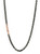 .925SUNEERA Black Rhodium Plated Sterling Silver Olivia Chain with 14K Rose Gold, 30" 