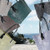 Linde Gallery St. Barth Gouverneur Galuchat Printed Suede Bag in Lavande, Small