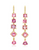 Lauren K 18K Yellow Gold Gemma Pink Spinel 5 Stone Earrings