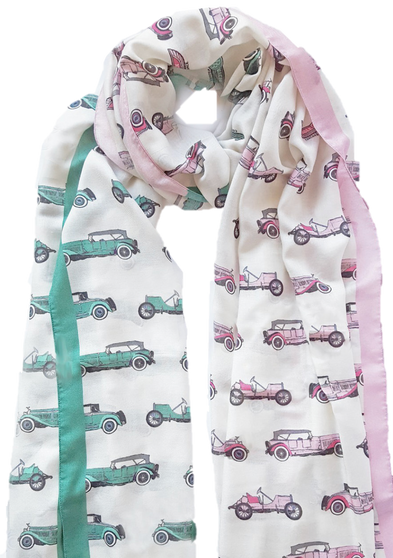 On Your Marque Vintage Cars Scarf